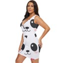 Cute Panda Love Animal Draped Bodycon Dress View2