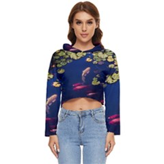 Koi Fish Carp Women s Lightweight Cropped Hoodie by Cemarart