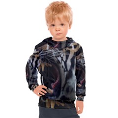 Angry Tiger Roar Kids  Hooded Pullover by Cemarart