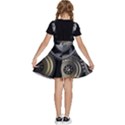 Abstract Style Gears Gold Silver Kids  Apron Dress View4