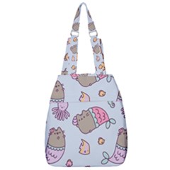 Pusheen Cat Cute Center Zip Backpack by Grandong