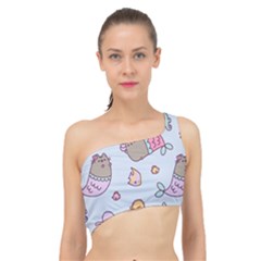 Pusheen Cat Cute Spliced Up Bikini Top  by Grandong