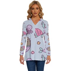 Pusheen Cat Cute Long Sleeve Drawstring Hooded Top by Grandong