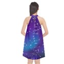 Realistic Night Sky Poster With Constellations Halter Neckline Chiffon Dress  View2