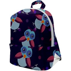 Owl Pattern Background Zip Up Backpack by Grandong