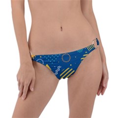 Flat Design Geometric Shapes Background Ring Detail Bikini Bottoms by Grandong