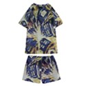 Tardis Doctor Who Pattern Kids  Swim T-Shirt and Shorts Set View2