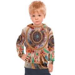 Dream Catcher Colorful Vintage Kids  Hooded Pullover by Cemarart