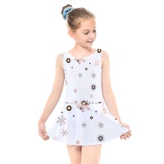 Golden-snowflake Kids  Skater Dress Swimsuit by saad11