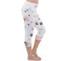 Golden-snowflake Lightweight Velour Capri Yoga Leggings View3