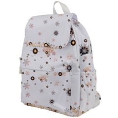 Golden-snowflake Top Flap Backpack by saad11