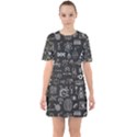 Doodle Art Chemistry Art Sixties Short Sleeve Mini Dress View1