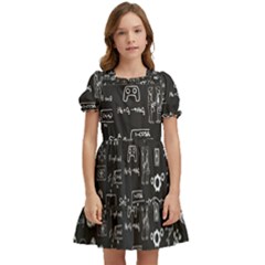 Doodle Art Chemistry Art Kids  Puff Sleeved Dress by Cemarart