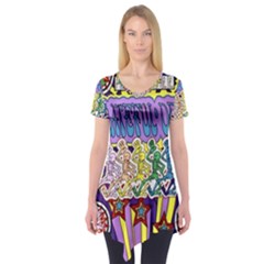 Grateful Dead Short Sleeve Tunic  by Cemarart