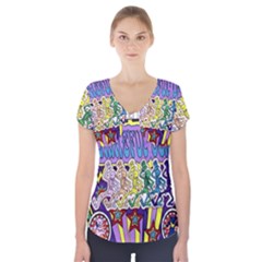 Grateful Dead Short Sleeve Front Detail Top by Cemarart