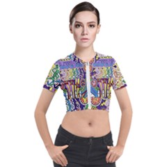 Grateful Dead Short Sleeve Cropped Jacket by Cemarart