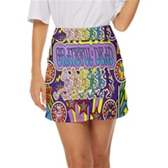 Grateful Dead Mini Front Wrap Skirt by Cemarart