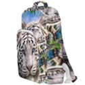 White Tiger Peacock Animal Fantasy Water Summer Double Compartment Backpack View1