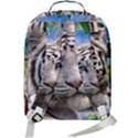 White Tiger Peacock Animal Fantasy Water Summer Double Compartment Backpack View3