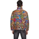 Arabian Street Art Colorful Peacock Tiger Man Parrot Horse Dancer Fantasy Men s Puffer Bubble Jacket Coat View4