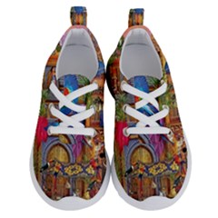 Arabian Street Art Colorful Peacock Tiger Man Parrot Horse Dancer Fantasy Running Shoes by Cemarart