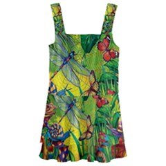 The Chameleon Colorful Mushroom Jungle Flower Insect Summer Dragonfly Kids  Layered Skirt Swimsuit by Cemarart