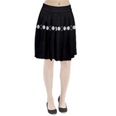 Moon Phases, Eclipse, Black Pleated Skirt by nateshop