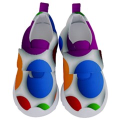 Abstract Dots Colorful Kids  Velcro No Lace Shoes by nateshop