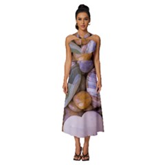 Hearts Of Stone, Full Love, Rock Sleeveless Cross Front Cocktail Midi Chiffon Dress by nateshop