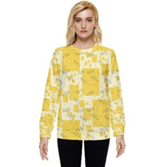 Party Confetti Yellow Squares Hidden Pocket Sweatshirt by Proyonanggan