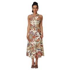 Retro Paisley Patterns, Floral Patterns, Background Sleeveless Cross Front Cocktail Midi Chiffon Dress by nateshop