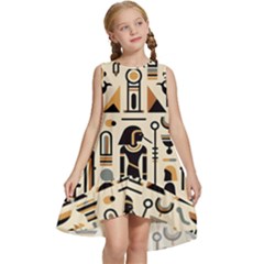 Egypt Pyramids Nature Desert Kids  Frill Swing Dress by Proyonanggan