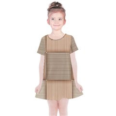 Wooden Wickerwork Textures, Square Patterns, Vector Kids  Simple Cotton Dress by nateshop