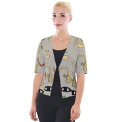 Egyptian Man Artifact Royal Cropped Button Cardigan by Proyonanggan