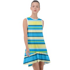 Stripes-3 Frill Swing Dress by nateshop