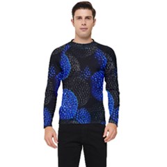 Berry, One,berry Blue Black Men s Long Sleeve Rash Guard by nateshop