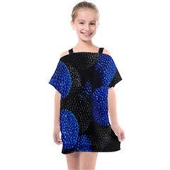 Berry, One,berry Blue Black Kids  One Piece Chiffon Dress by nateshop