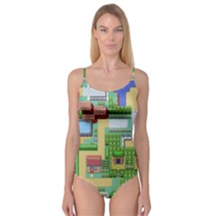 Pixel Map Game Camisole Leotard  by Cemarart