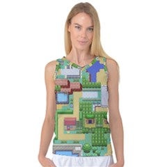 Pixel Map Game Women s Basketball Tank Top by Cemarart