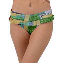 Pixel Map Game Frill Bikini Bottoms by Cemarart