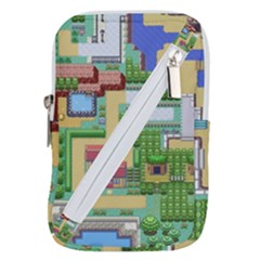 Pixel Map Game Belt Pouch Bag (large) by Cemarart