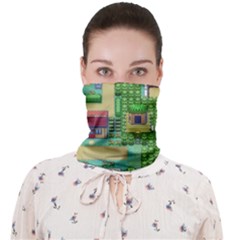 Pixel Map Game Face Covering Bandana (adult) by Cemarart