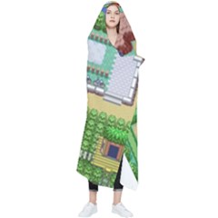 Pixel Map Game Wearable Blanket by Cemarart