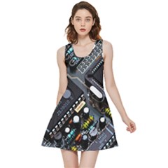 Motherboard Board Circuit Electronic Technology Inside Out Reversible Sleeveless Dress by Cemarart