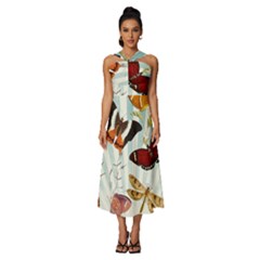 Butterfly-love Sleeveless Cross Front Cocktail Midi Chiffon Dress by nateshop