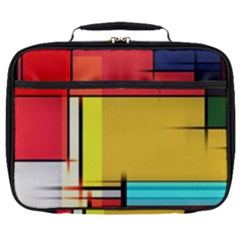 Multicolored Retro Abstraction, Lines Retro Background, Multicolored Mosaic Full Print Lunch Bag by nateshop