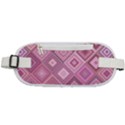 Pink Retro Texture With Rhombus, Retro Backgrounds Rounded Waist Pouch View1