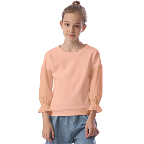 Peach Fuzz 2024 Kids  Cuff Sleeve Top by dressshop