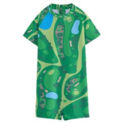 Golf Course Par Golf Course Green Kids  Boyleg Half Suit Swimwear by Grandong