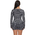 Authentic Aboriginal Art - Meeting Places Long Sleeve Boyleg Swimsuit View4